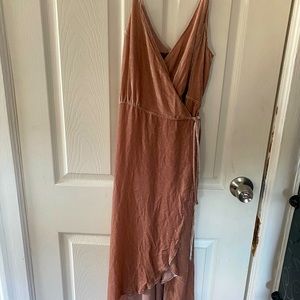 Velvet dress in blush (light pink)